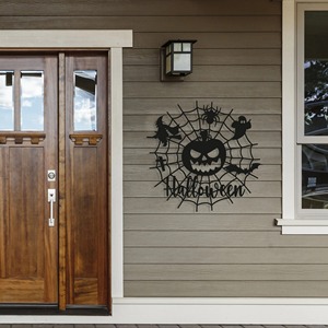 Décoration murale en métal en forme de toile d'araignée, décoration d'Halloween, décoration suspendue effrayante pour la porte de la maison, décoration de fête et design sur le thème festif effrayant - Product Image 5