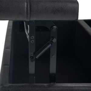 Tavolino da Caffè Harrison Nero Effetto Invecchiato con Contenitore - Categoria Prodotti: Pouf e Sgabelli - Product Image 4