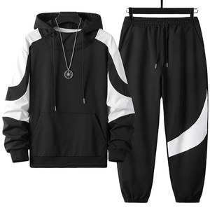 Custom Printed Cotton Two-Piece <b>Tracksuit</b> Set for Men Premium Casual Sportswear Jogger Suit with Custom Logo - Product Image 5