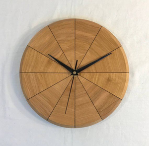 Horloge murale ronde en bois moderne avec mouvement à quartz, taille personnalisable pour le salon, décoration de la maison par Perfect Enterprises - Product Image 4