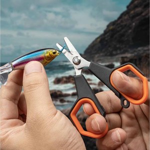 Ciseaux de pêche, coupe-ligne de pêche en acier inoxydable pour ligne tressée, ciseaux de pêche petits avec poignée antidérapante pour l'eau salée - Product Image 4