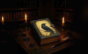 Goth Gifts Raven Crow Leather Journal for Men & Women With Lock, 400 Witchcraft Supplies <b>Books</b> Witchy gifts for women black - Product Image 5