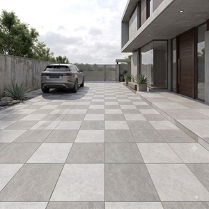 Baldosas de Cerámica Mate Antideslizantes para Exteriores de 400x400mm y 12mm de Grosor, Color Gris Modena Plateado, para Estacionamiento/Acera - Product Image 4