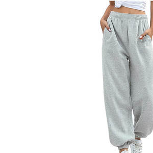 Pantalon de jogging ample en molleton épais de haute qualité, respirant, à devant plat, chaud, décontracté, style streetwear, pour l'hiver - Product Image 2