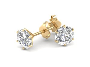 REYES Factory Direct Sale 925 Sterling Silver Round Cut 2.6 Carat Moissanite <b>Stud</b> <b>Earrings</b> Minimalist <b>Fine</b> Jewelry For Women - Product Image 6