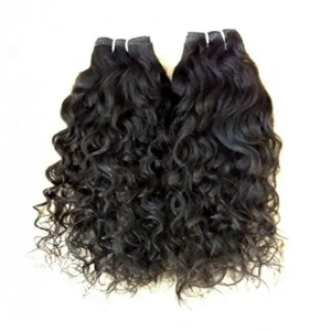 Tissage de cheveux humains bouclés vierges, double trame machine, pointes simple trame, cheveux bouclés indiens, modèle 16 - Product Image 2