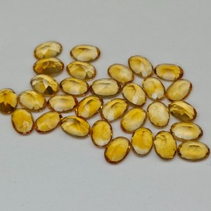Piedra Preciosa de Citrino Natural, Corte Ovalado de 6x4 mm, Citrino Amarillo Dorado Facetado, Piedra Suelta para Diseño de Joyería, Venta al por Mayor - Product Image 2