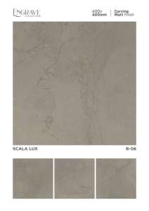 Azulejos de porcelana mate tallados de 24x24, ideales para conceptos de suelos texturizados que requieren un tono tranquilo y consistencia estructural. - Product Image 3