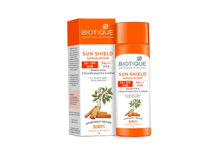 Protector Solar Bio Sandalwood, Loción Facial Ultra Calmante con FPS 50+, Loción Ultra Protectora que Mantiene la Piel Suave, Clara e Hidratada - Product Image 1