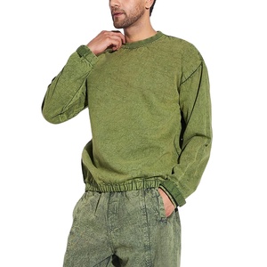 Sudadera de algodón grueso de cuello redondo, corte regular, estilo urbano, suave, lisa, para correr, con estampado digital de invierno - Product Image 5