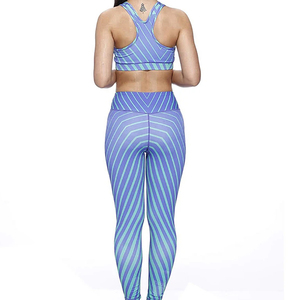 Conjunto de yoga sin costuras para mujer, 2 piezas, ropa de gimnasio, ropa deportiva de alta calidad, OEM, conjunto de yoga de tela tejida en venta - Product Image 2