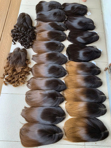 Vuy Hair Echthaar-Perücke aus Einzelspenderhaar, Natürliche Farbe, Seidig Glatt, Maschinell Doppelt Gewebte Extensions, Bob-Schnitt - Product Image 4