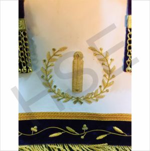 Delantal Masónico para Maestro Ceremonial, Bordado en Morado y Dorado - Product Image 5