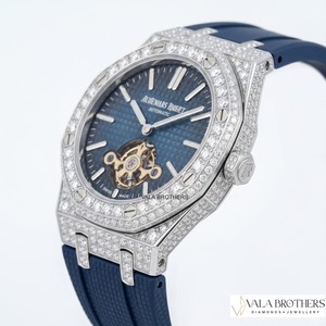 Audomers Piguat Royal Oakk Offshore Chronograph Diamond Quartz Fashion <b>Watch</b> 42mm Stainless Steel Octagon Analog Crystal - Product Image 1