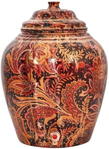 Distributeur d'eau en cuivre couleur terre, finition lisse, personnalisable en usine - Product Image 2