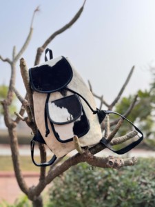 Nouveauté : Sac à dos en cuir véritable de vachette avec fourrure, style western, sacs de voyage, sacs unisexes multi-usages, vente en gros, produit en vrac - Product Image 5