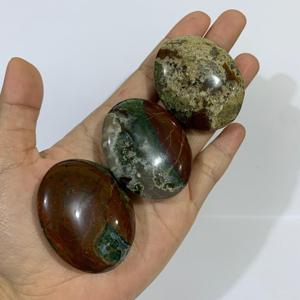 หินคริสตัลมอสอาเกตหลากสีธรรมชาติ 35x45x15 มม. หินบำบัดขัดเงา - Product Image 2