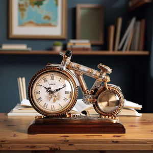 <b>Vintage</b> Metal Motorcycle <b>Wall</b> <b>Clock</b> Handmade Decor Red Classic Bike Design Home Office Gift Collectible Souvenir Gift - Product Image 4