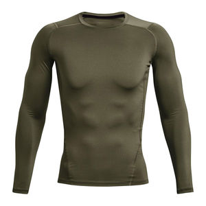 Chemises de compression sportives de haute qualité à coupe régulière pour l'entraînement, vêtements de gym, col rond, chemise de musculation pour homme, impression personnalisée - Product Image 3