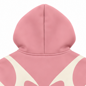 Blush Pink Contrast Panel Zip Up Hoodie Men Streetwear Full Zipper Long Sleeve Casual <b>Fleece</b> <b>Hooded</b> <b>Jacket</b> With Side Pockets - Product Image 4