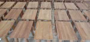 Modern Scandinavian Design Solid Teak <b>Wood</b> <b>Stool</b> with Stable Structure Well Sanded Finish Home Furniture Model ST018 - Product Image 3