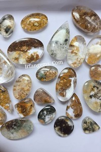 Cuarzo de Jardín Natural 100% de Alta Calidad al por Mayor, Gemas Minerales Pulidas de Formas Mixtas, Cabujones de Cuarzo de Jardín para Joyería - Product Image 4