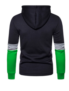 Color Block Hoodie Men's 100% <b>Polyester</b> Fleece Hoodie Custom Plain Pullover Printing Hoodie Sweatshirt - Product Image 6