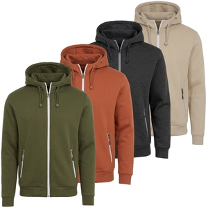 Wholesale Men's Heavyweight Sherpa Fleece Lined <b>Full</b> <b>Zip</b> <b>Hoodie</b> Winter Warm Eco Friendly Anti Wrinkle Regular Fit Classic Sweats - Product Image 6