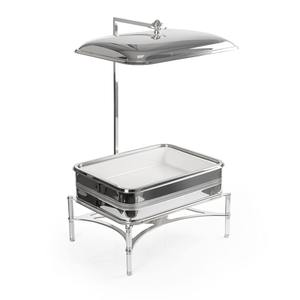 Recipiente Rectangular de Acero Inoxidable de Lujo para Calentar Comida, Juego de Recipientes para Buffet con Soporte para Tapa Colgante - Product Image 2