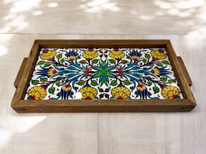 Plateau en bois imprimé motif Designer Choice pour décoration de salon moderne, plateau de service en gros - Product Image 5