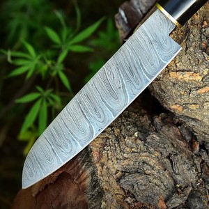 Cuchillo de Chef Artesanal de Acero de Damasco Extra Afilado y Ecológico, Mango de Madera, Estilo Industrial Ambidiestro, Hoja de 8-9.9 Pulgadas, para Restaurante - Product Image 4