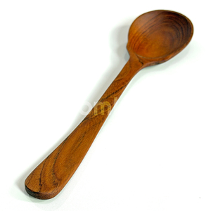 Mini-louche en bois de teck naturel OEM, petite cuillère de service pour sauce, soupe, bouillie, ustensiles de cuisine en bois faits à la main, écologiques - Product Image 4