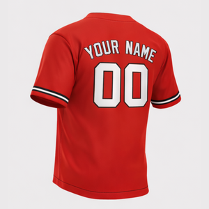 เสื้อเบสบอลสั่งทำขายส่งแบบหกกระดุม โลโก้สั่งทำ โพลีเอสเตอร์ 100% ระบายอากาศได้ดี เป็นมิตรกับสิ่งแวดล้อม น้ำหนักเบา ดีไซน์ปรับแต่งได้ - Product Image 6