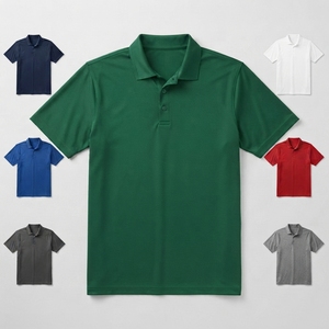 เสื้อโปโลโพลีเอสเตอร์แห้งเร็วขายส่ง พิมพ์โลโก้ตามสั่ง แขนสั้น สำหรับผู้ใหญ่ ผู้ชาย เสื้อกอล์ฟแบบเรียบ - Product Image 4