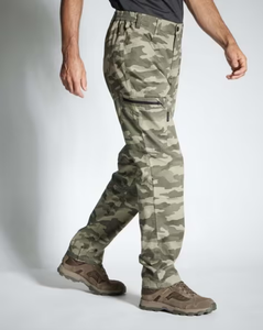 Pantalon de camouflage pour homme, pantalon cargo rétro multi-poches avec jambes amples, résistant à l'usure, style forces spéciales - Product Image 1