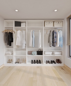 JY Furniture Armoire modulaire de chambre à coucher de plain-pied en verre moderne haut de gamme Panneau de style design européen en bois à usage domestique pliant - Product Image 2