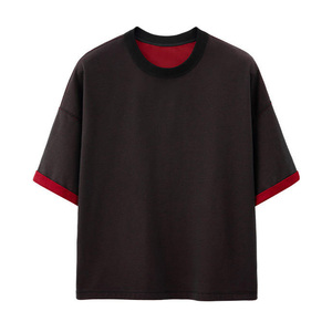 Camiseta de Algodón Lisa para Hombre, Corte Regular, Cuello Redondo Suave, Ligera, Transpirable, Informal, para Uso Diario, Top Básico de Verano, Venta al por Mayor - Product Image 1