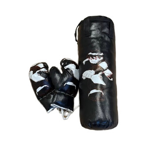 Set de Guantes de Boxeo para Niños con Diseño de Bandera Americana, Bolsa de Boxeo de Cuero PU con Cierre, Antideslizante, Ligero, Unisex, para Uso Doméstico, Artes Marciales - Product Image 2