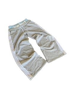 Pantalon de survêtement double taille délavé à l'acide pour hommes jambe large délavée Baggy Streetwear Joggers et pantalons empilés - Product Image 4