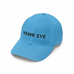 Gorra de Béisbol Bordada con Ojo de Halcón, Unisex, 6 Paneles, de Algodón, Ajustada, Estilo Casual, Color Azul, Logotipo Frontal - Product Image 1