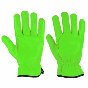 Heavy Duty Industrial Safety Cowhide Grain Leather Yellow <b>Driver</b> <b>Gloves</b> Soft & Comfortable Heat Resistant Gardening <b>Gloves</b> - Product Image 5