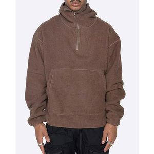 2023 nouveaux sweats à capuche pour hommes sweats à capuche à fermeture éclair polaire couleur unie homme à capuche plaque légère à manches longues pull mâle-Ar - Product Image 2