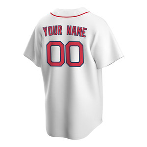 Maillot de baseball blanc personnalisé, nom et numéro de l'équipe des Red Sox, uniforme en polyester sublimé - Product Image 6
