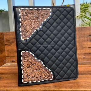 โฟลเดอร์แฟ้มหนังงานเครื่องมือ A4อเนกประสงค์แบบมีซิปแฟ้มหนังลายควิลท์พร้อมที่ใส่บัตรดีไซน์ใหม่2025 - Product Image 3