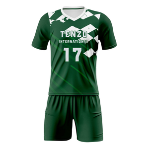 Uniforme de Fútbol Personalizado ODM OEM 2025, Conjunto de Camiseta de Fútbol de Moda, Pantalones Cortos Impresos de Secado Rápido, Transpirables y Ligeros, 100% Poliéster - Product Image 5