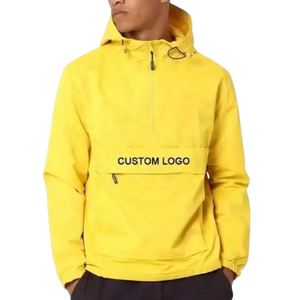 Personalizada de los hombres 1/4 Zip Nylon Poliéster Impermeable Forro de malla Windbreaker Bomber Anorak Chaquetas Hombres Chaqueta cortavientos - Product Image 1