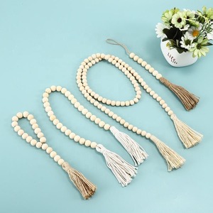 Indian Manufactured Bohemian <b>Wooden</b> Bead Garlands <b>Rustic</b> Hanging Decor for Home Wedding and Festival Use Available For Sale - Product Image 6