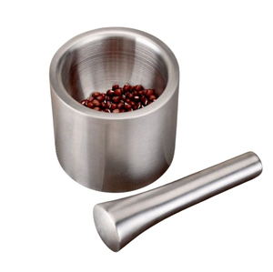 Wholesale Food Grade Stainless Steel Mortar And Pestle Set Spice <b>Herb</b> <b>Grinder</b> Kitchen Tool Khalbatta Imam Dasta In Cheap Price - Product Image 4