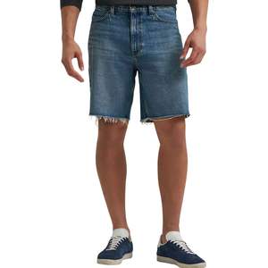 Nuevos shorts vaqueros vintage lavados para hombre, corte relajado, dobladillo sin rematar, estilo urbano, logotipo personalizado, venta al por mayor, jeans casuales de verano para hombre - Product Image 1