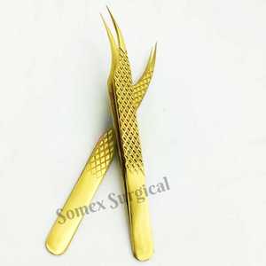Pinzas SOMEX SURGICAL de Acero Inoxidable Antiestáticas de Precisión para Extensión de Pestañas (12cm) - Product Image 2